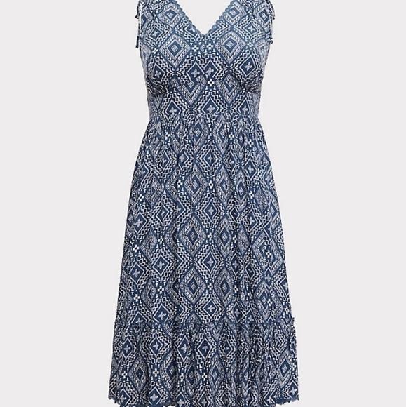 torrid Dresses & Skirts - Torrid Blue Medallion Midi Dress